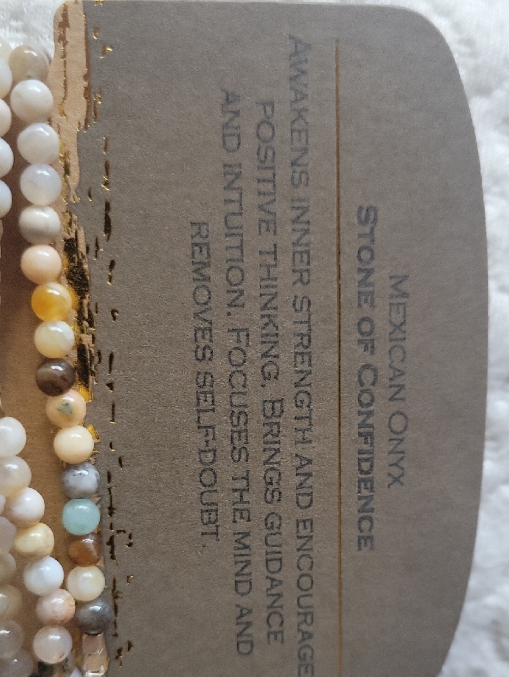 Multi-Bead Stretch Bracelet Or Necklace Neutral Tones - Picture 4 of 10